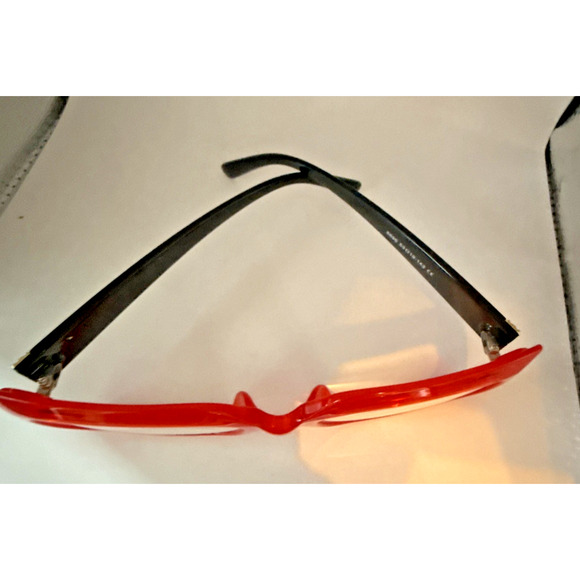Unbranded Oversized Eyeglass Frames 53-19-143 Red Clear Large Retro Frames Only - Picture 8 of 13
